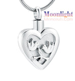 Dove Heart Peace Bird Urn Cremation Necklace