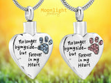 Forever In My Heart Paw Pet Cremation Urn Keepsake Ashes Memorial Necklace