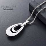 Teardrop Double Cremation Urn Keepsake Ashes Memorial Necklace