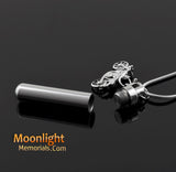 Motorcycle Bike Cylinder Silver Cremation Urn Keepsake Ashes Memorial Necklace