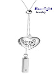 I love you to the moon Back Locket Crystal Cremation Urn Keepsake Ashes Memorial Necklace