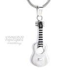 Guitar Acoustic Music Cremation Urn Keepsake Ashes Memorial Necklace