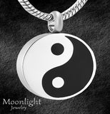 New Yin and Yang Cremation Urn Keepsake Ashes Memorial Necklace