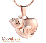 Kitty Sleeping Cat Pet Urn Cremation Necklace