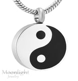 New Yin and Yang Cremation Urn Keepsake Ashes Memorial Necklace