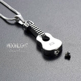 Guitar Acoustic Music Cremation Urn Keepsake Ashes Memorial Necklace