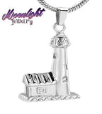 Lighthouse House Cremation Urn Keepsake Ashes Memorial Necklace