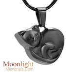 Kitty Sleeping Cat Pet Urn Cremation Necklace