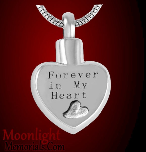 Forever in My Heart Forever Cremation Urn Keepsake Ashes Memorial Necklace