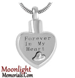 Forever in My Heart Forever Cremation Urn Keepsake Ashes Memorial Necklace