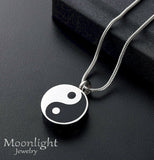 New Yin and Yang Cremation Urn Keepsake Ashes Memorial Necklace