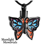 Butterfly Color Urn Cremation Pendant Ash Holder Memorial Necklace