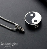 New Yin and Yang Cremation Urn Keepsake Ashes Memorial Necklace