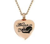 Always in my heart Urn Cremation Pendant Ash Holder Memorial Necklace