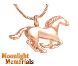 Horse Running Run Urn Cremation Necklace