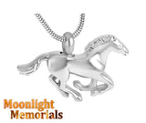 Horse Running Run Urn Cremation Necklace