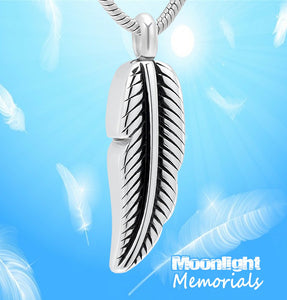 Feather Wing Cremation Urn Keepsake Ashes Memorial Necklace