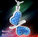 Butterfly Colorful Urn Cremation Pendant Ash Holder Memorial Necklace