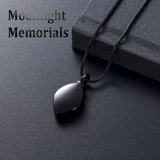 Elegant Inlay Crystal Stainless Steel Urn Cremation Necklace