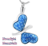 Butterfly Colorful Urn Cremation Pendant Ash Holder Memorial Necklace