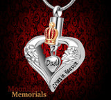 Crown Cremation Urn Ashes Holder Memorial Necklace