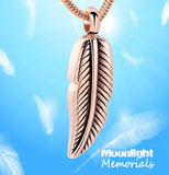 Feather Wing Cremation Urn Keepsake Ashes Memorial Necklace