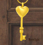 Key Heart Urn Cremation Necklace