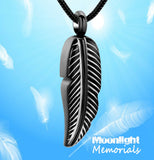 Feather Wing Cremation Urn Keepsake Ashes Memorial Necklace