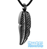 Feather Wing Cremation Urn Keepsake Ashes Memorial Necklace