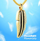 Feather Wing Cremation Urn Keepsake Ashes Memorial Necklace