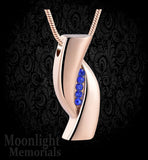 Elegant Crystal Stainless Steel Urn Cremation Necklace