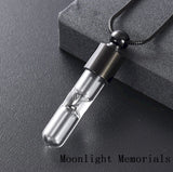 Hourglass Cremation Cylinder Urn Necklace