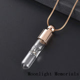 Hourglass Cremation Cylinder Urn Necklace