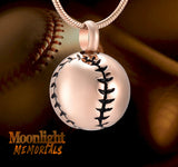 Baseball Urn Cremation Pendant Ash Holder Memorial Necklace