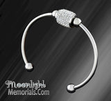 Ball Crystal Cylinder Urn Cremation Bracelet