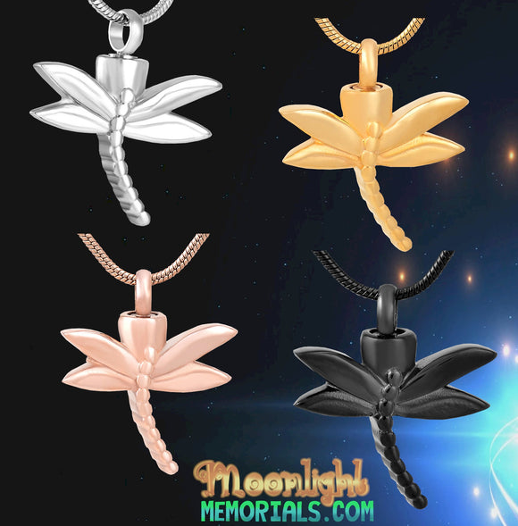 Dragonfly Urn Cremation Necklace