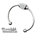 Ball Crystal Cylinder Urn Cremation Bracelet