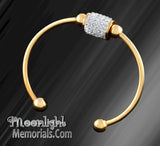 Ball Crystal Cylinder Urn Cremation Bracelet