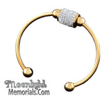 Ball Crystal Cylinder Urn Cremation Bracelet