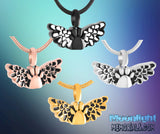 Paw Pet Dog Cat Angel Wings Urn Cremation Necklace