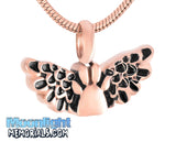 Paw Pet Dog Cat Angel Wings Urn Cremation Necklace