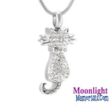 Cat Crystal Pet Urn Cremation Necklace