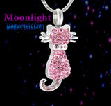 Cat Crystal Pet Urn Cremation Necklace