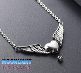 Heart with Angel Wings Urn Cremation Necklace