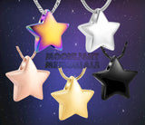 Star Curve Cremation Urn Keepsake Ashes Memorial Necklace