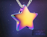 Star Curve Cremation Urn Keepsake Ashes Memorial Necklace