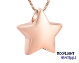 Star Curve Cremation Urn Keepsake Ashes Memorial Necklace