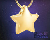 Star Curve Cremation Urn Keepsake Ashes Memorial Necklace