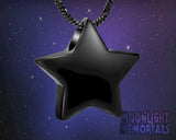 Star Curve Cremation Urn Keepsake Ashes Memorial Necklace