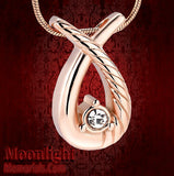 Teardrop Crystal Urn Cremation Necklace